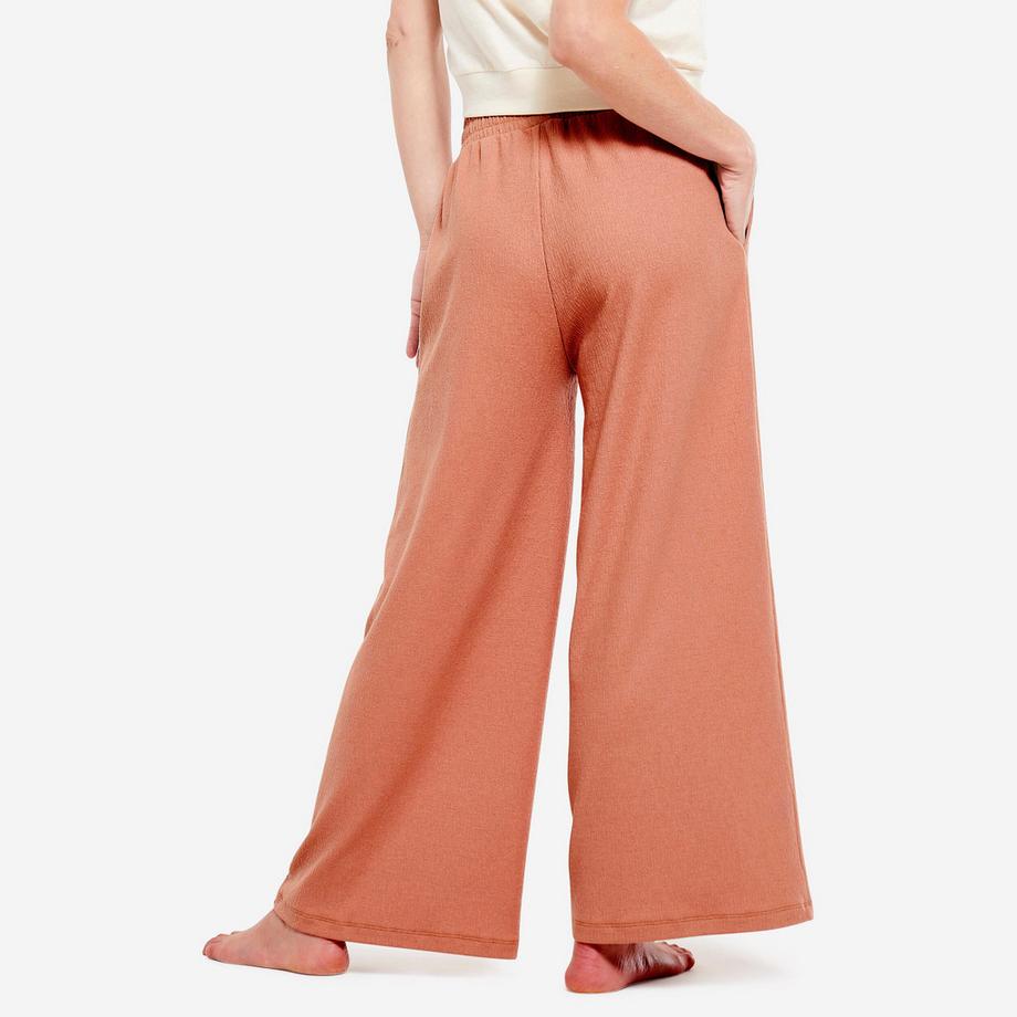 DOMYOS  Pantalon yoga de retraite femme, marron sépia 