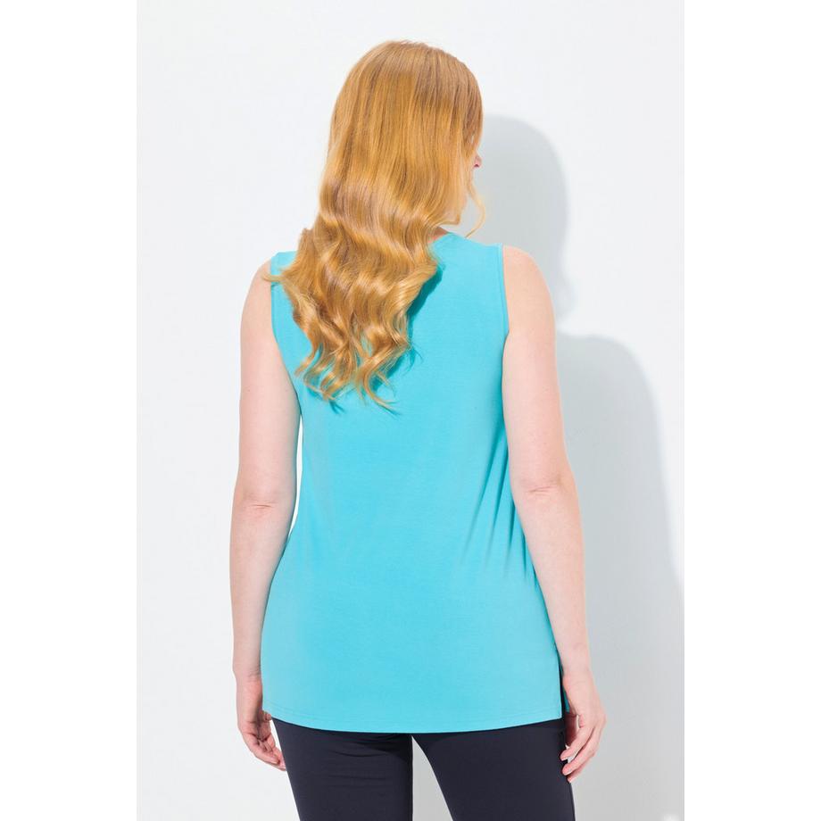 Ulla Popken Débardeur Classic Fit Col Rond Stretch Sans Manches  