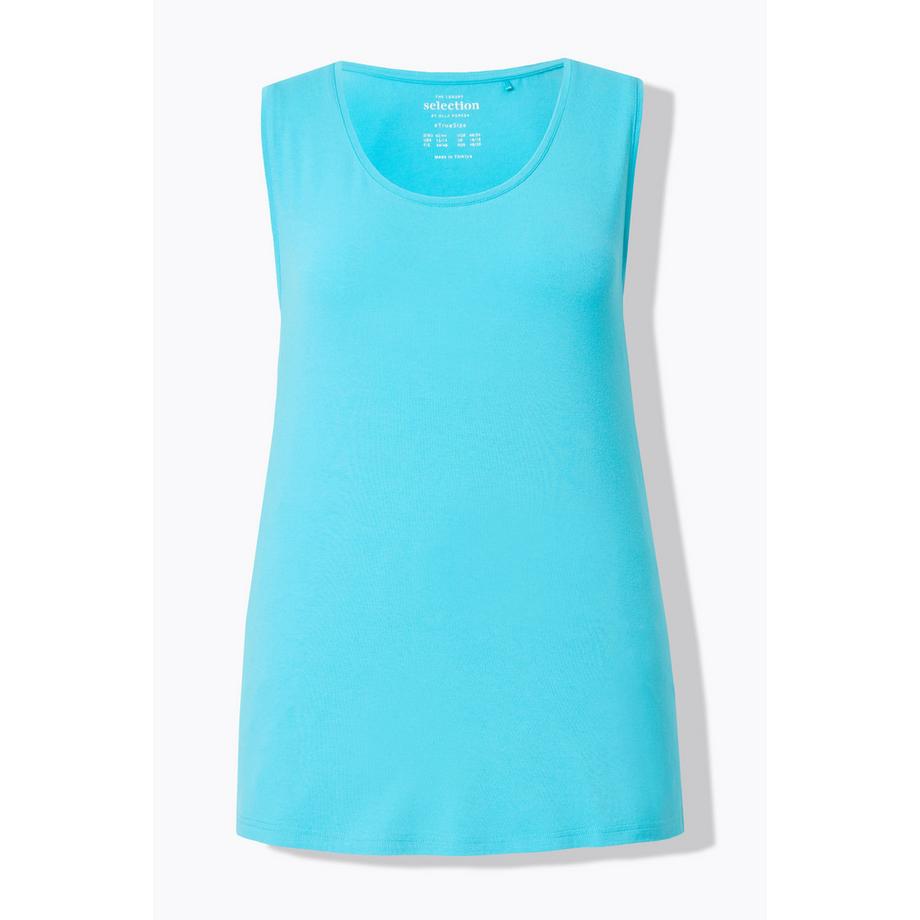 Ulla Popken Débardeur Classic Fit Col Rond Stretch Sans Manches  