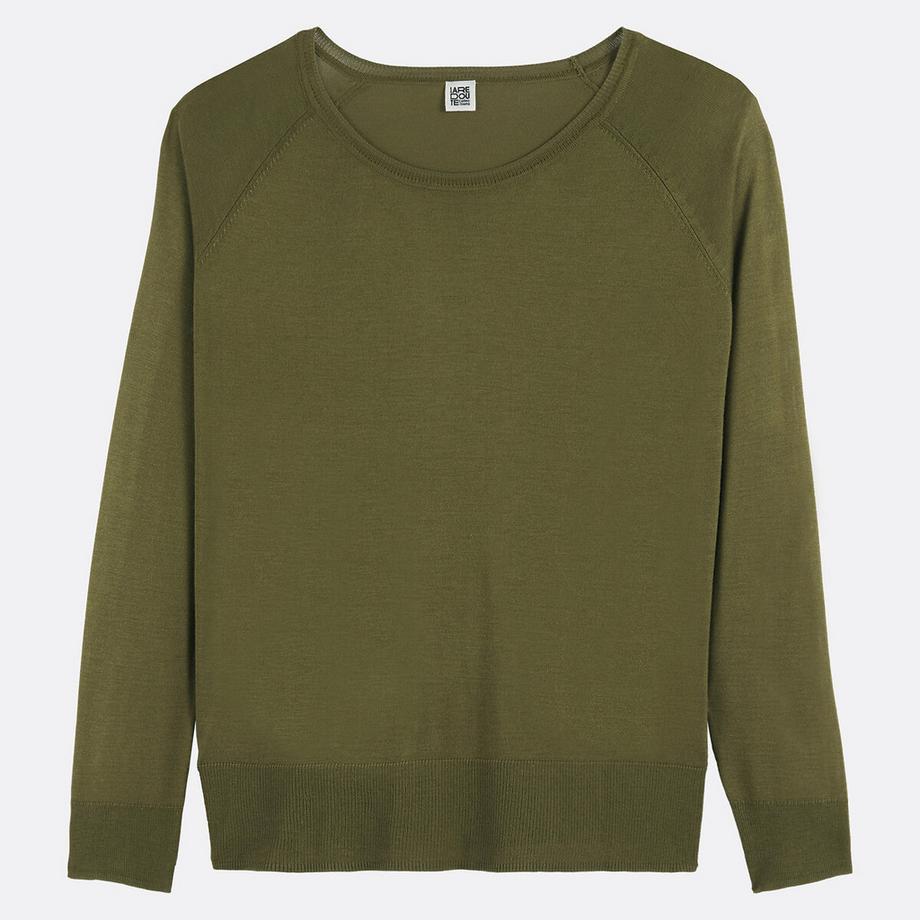 La Redoute Collections Feinstrick Pullover mit Rundhalsausschnitt  