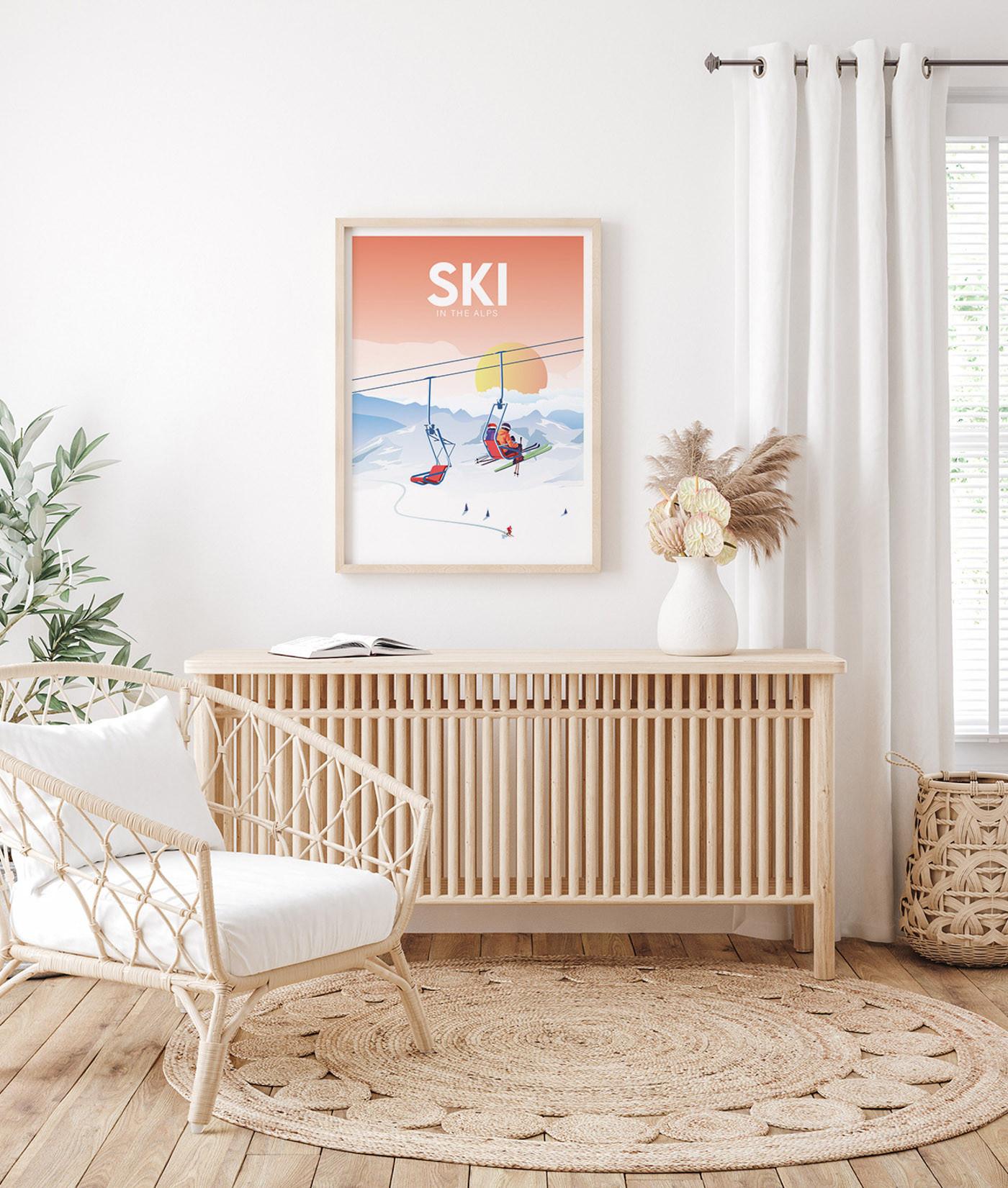 La-Jonx Affiche de Ski in the Alps  