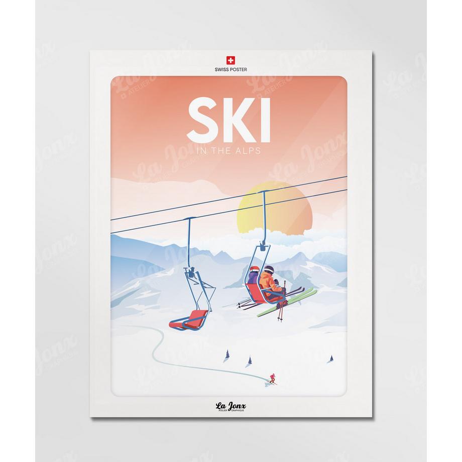 La-Jonx Affiche de Ski in the Alps  