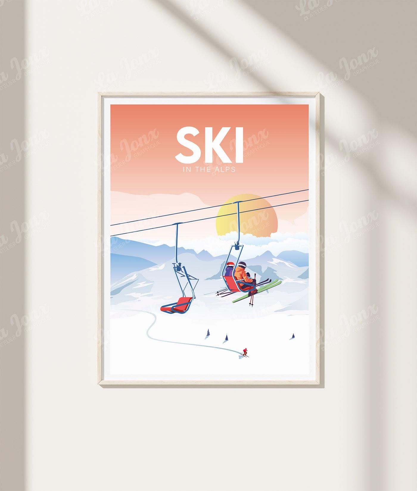 La-Jonx Affiche de Ski in the Alps  