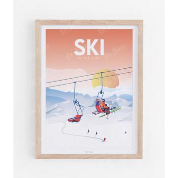 Ski in the Alps - Poster