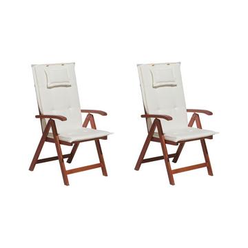 Set mit 2 Stühlen aus Akazienholz Klassisch TOSCANA