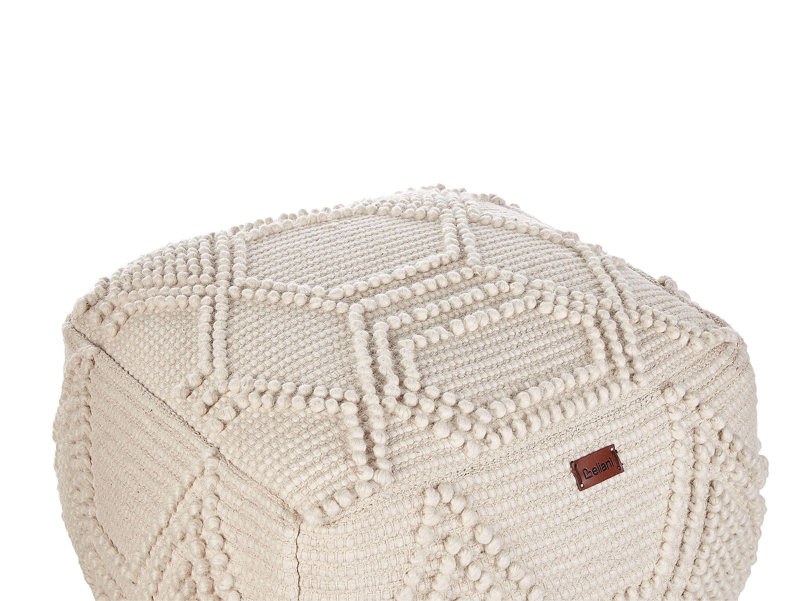 Beliani Pouf en Laine Boho CHOIM  