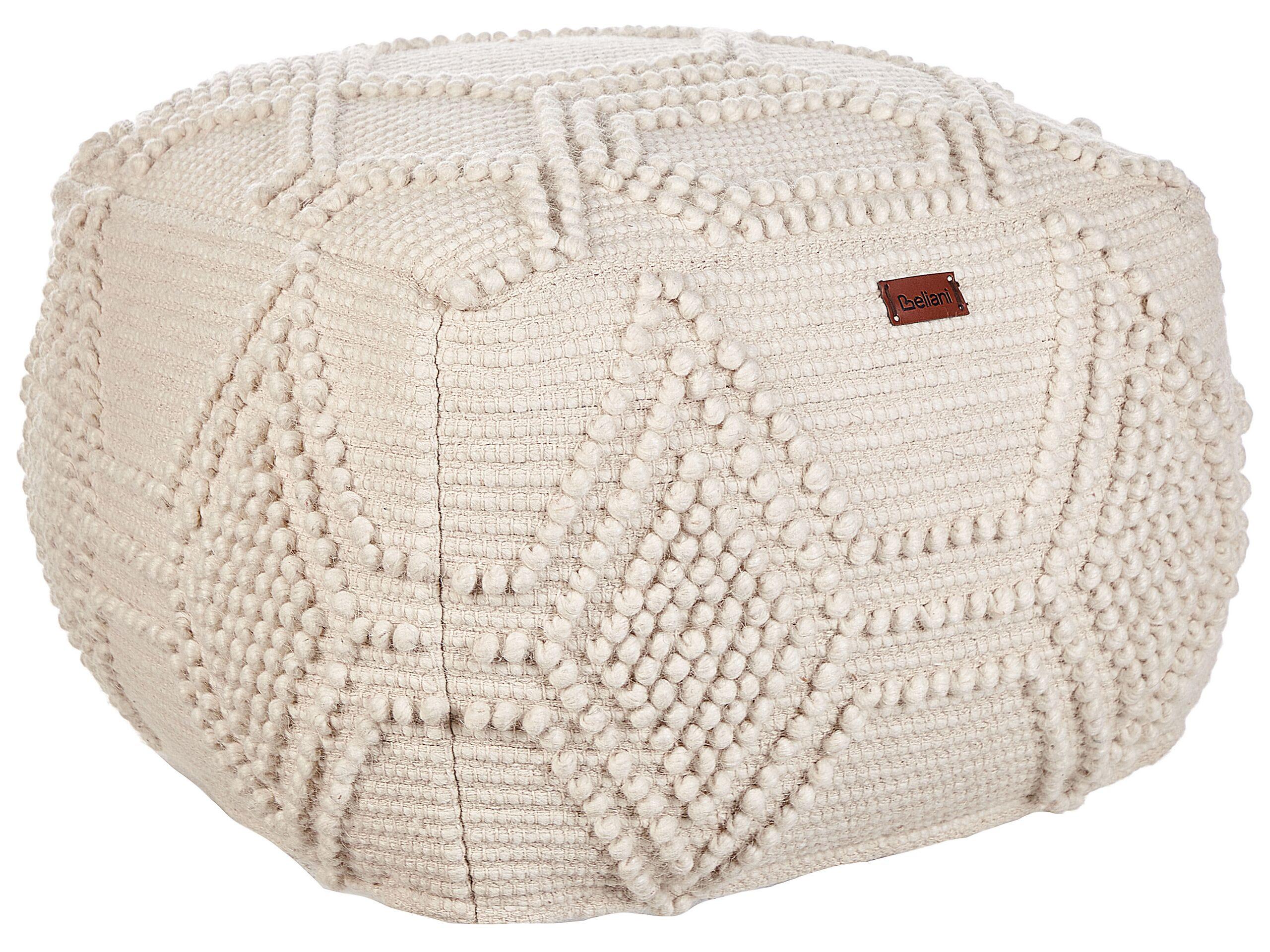 Beliani Pouf en Lana Boho CHOIM  