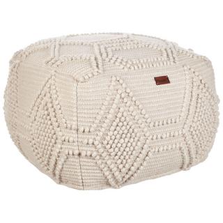 Beliani Pouf aus Wolle Boho CHOIM  