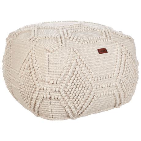 Beliani Pouf en Laine Boho CHOIM  