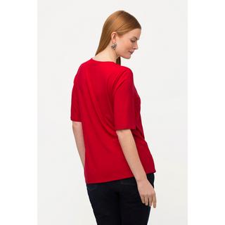 Ulla Popken  T-shirts, perles fantaisie, Classic, col rond, manches courtes 