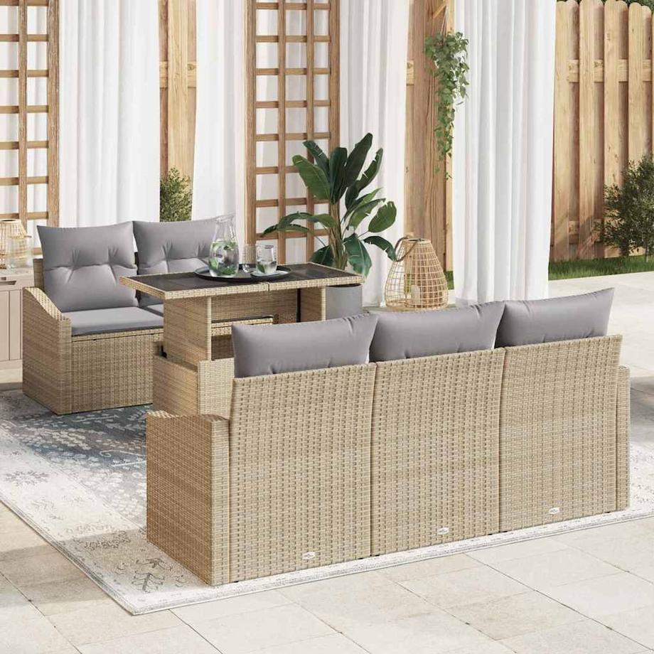 VidaXL Set Divano da Giardino Polyrattan  