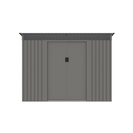 Vente-unique Abri de jardin métal en acier galvanisé gris 4,77 m² - FOLCO  