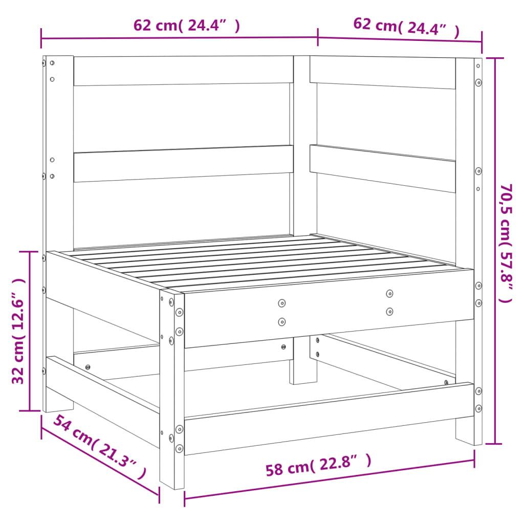 VidaXL Canapé d'angle de jardin pinède imprégnée  