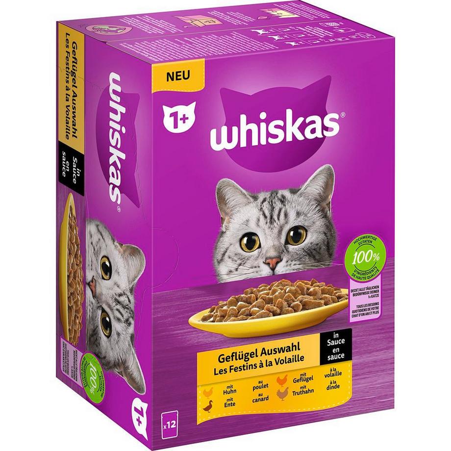 whiskas  1+ Geflügel Auswahl 12x85g 