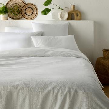 Duvetbezug Seersucker aus Baumwolle und gewaschener Baumwolle