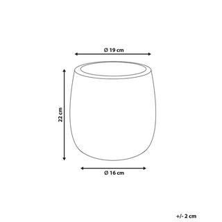 Beliani Cache-pot en Fibre d'argile Rustique LIVADIA  