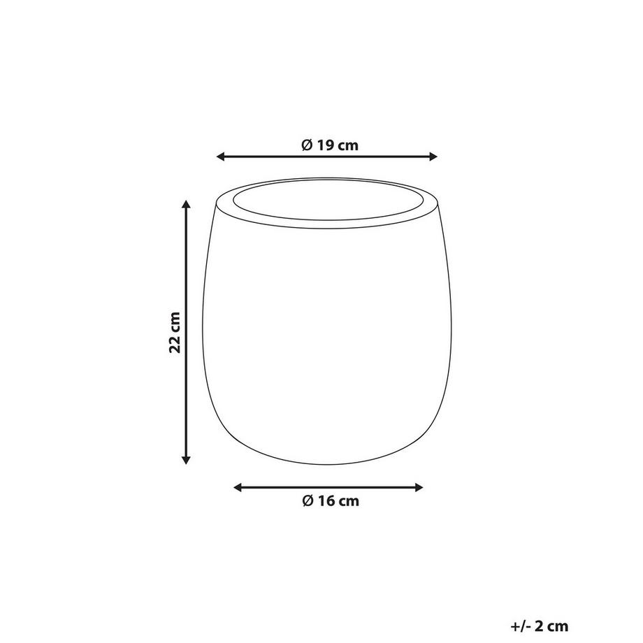 Beliani Vaso per piante en Fibra d'argilla Rustico LIVADIA  