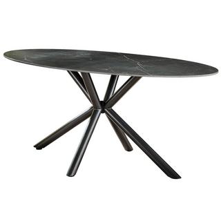 mutoni Table à manger Ovale Céramique 180  