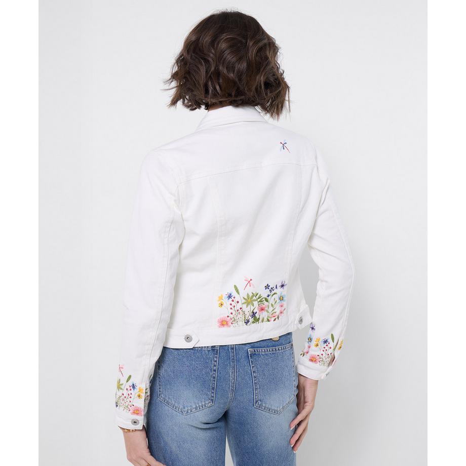 Joe Browns Veste en Denim Style Western Brodé avec Boutons Cloutés  