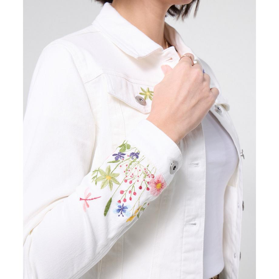 Joe Browns Veste en Denim Style Western Brodé avec Boutons Cloutés  