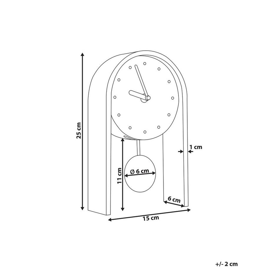 Beliani Orologio en Fibra a media densità (MDF) Retrò FERDEN  