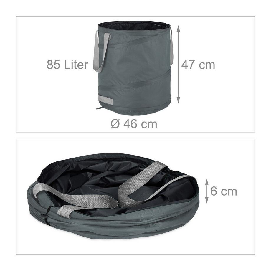 B2X 3 sacchi da giardino da 85 litri grigi  