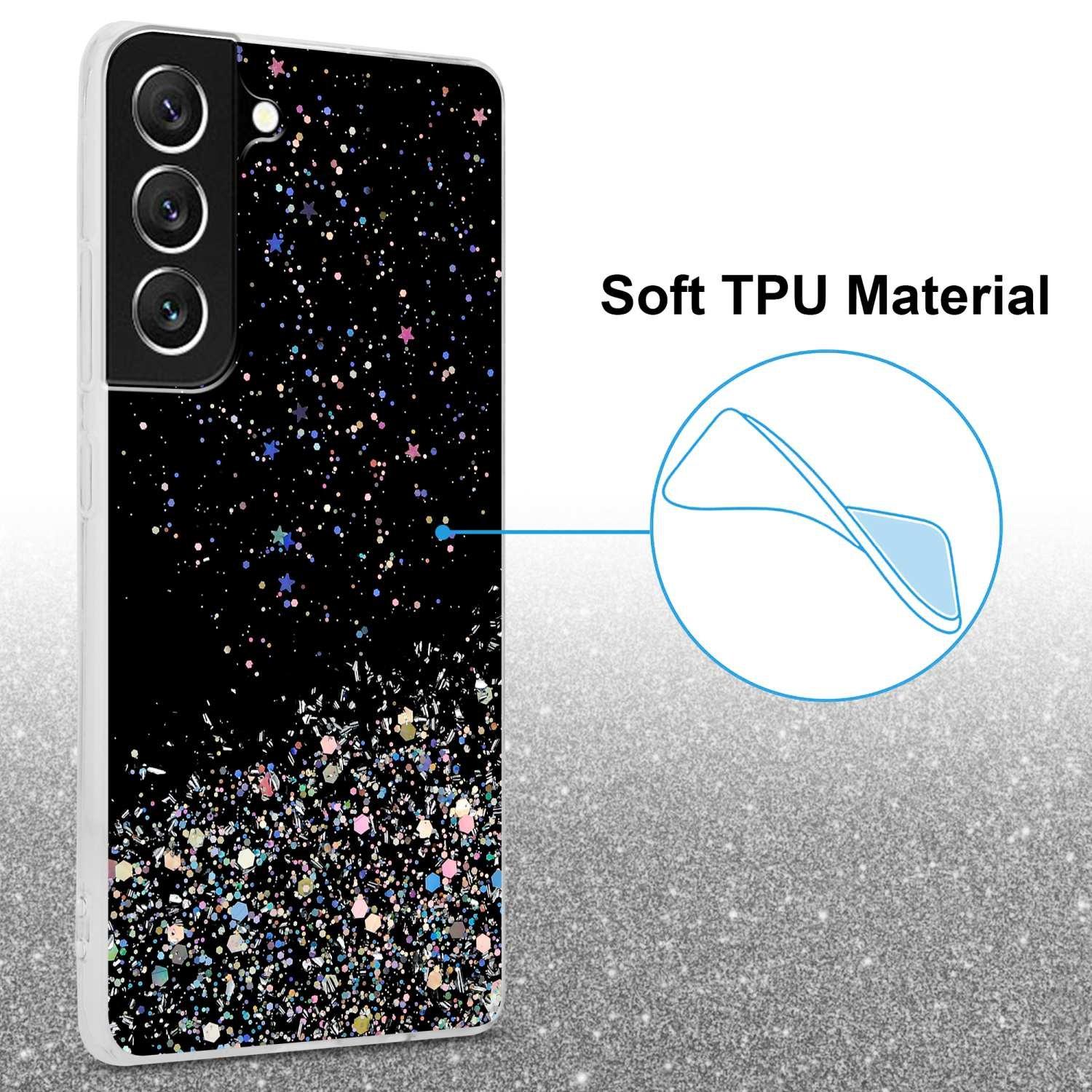 Cadorabo  Hülle für Samsung Galaxy S22 TPU Silikon mit funkelnden Glitter 