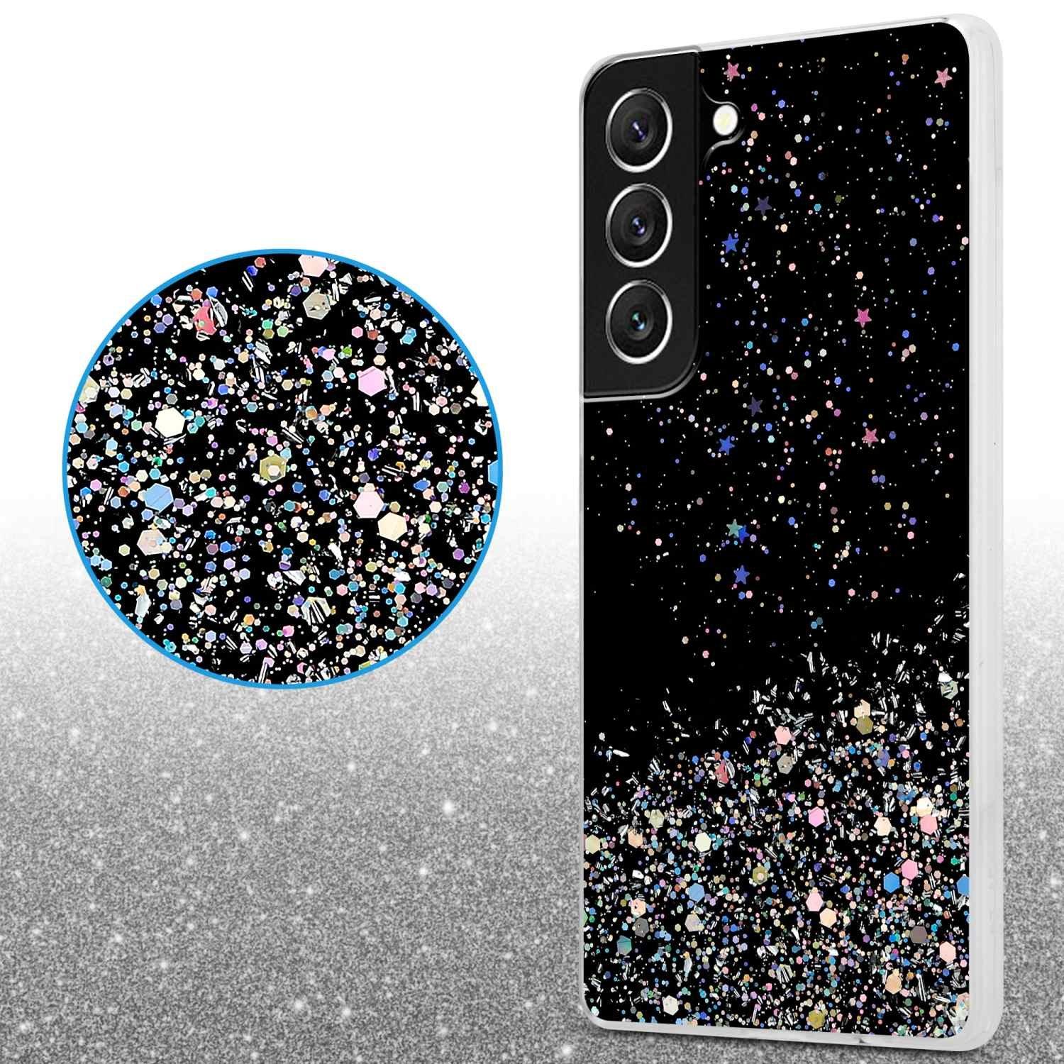 Cadorabo  Hülle für Samsung Galaxy S22 TPU Silikon mit funkelnden Glitter 