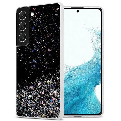 Cadorabo  Hülle für Samsung Galaxy S22 TPU Silikon mit funkelnden Glitter 