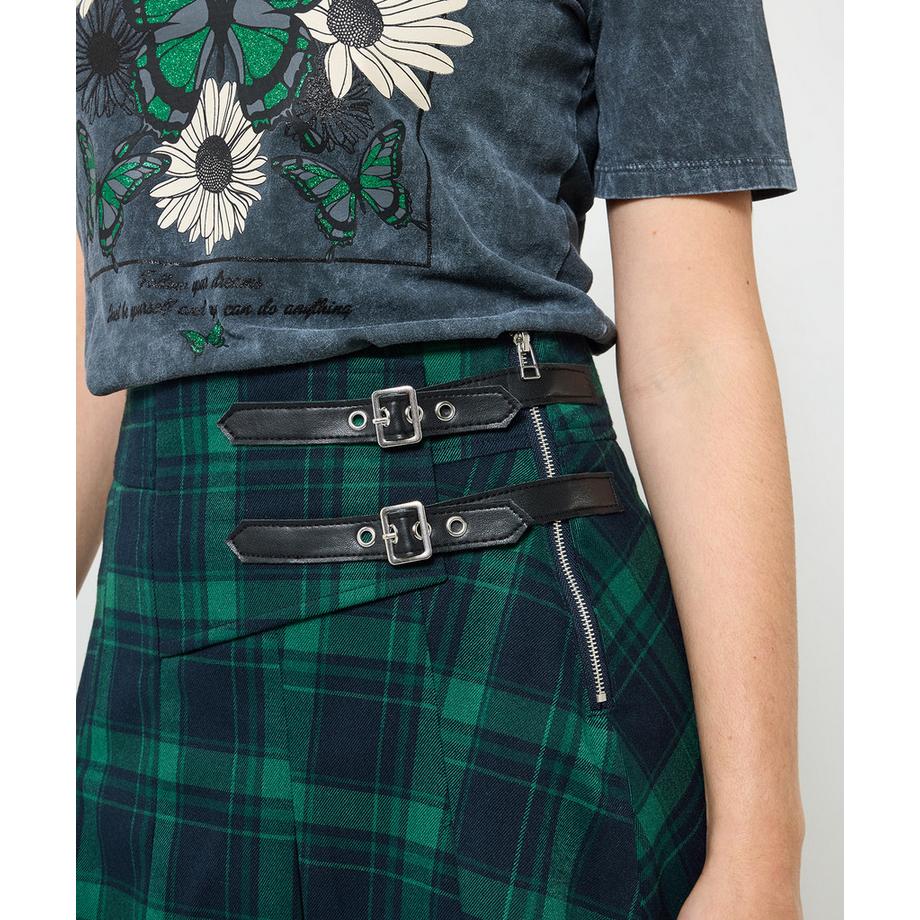 Joe Browns Tartan Karierter Faltenrock mit Schnalle  