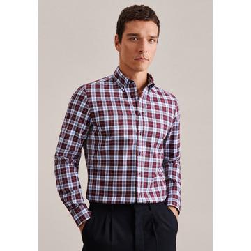 Flanellhemd Slim Fit Langarm Karo