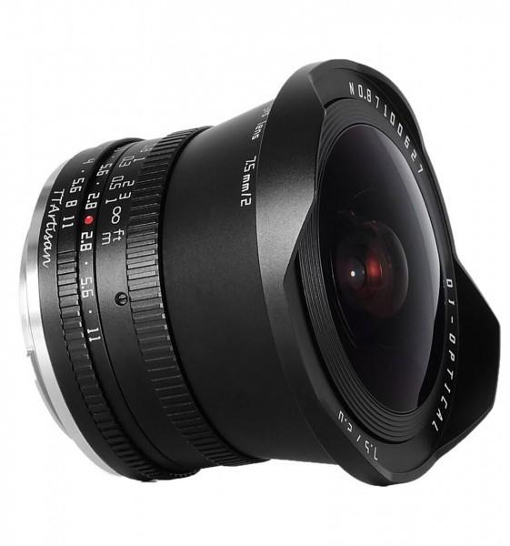 TTARTISANS  TTArtisan APS-C 7.5mm F2 Fisheye MILC Obiettivo fish-eye ampio Nero 