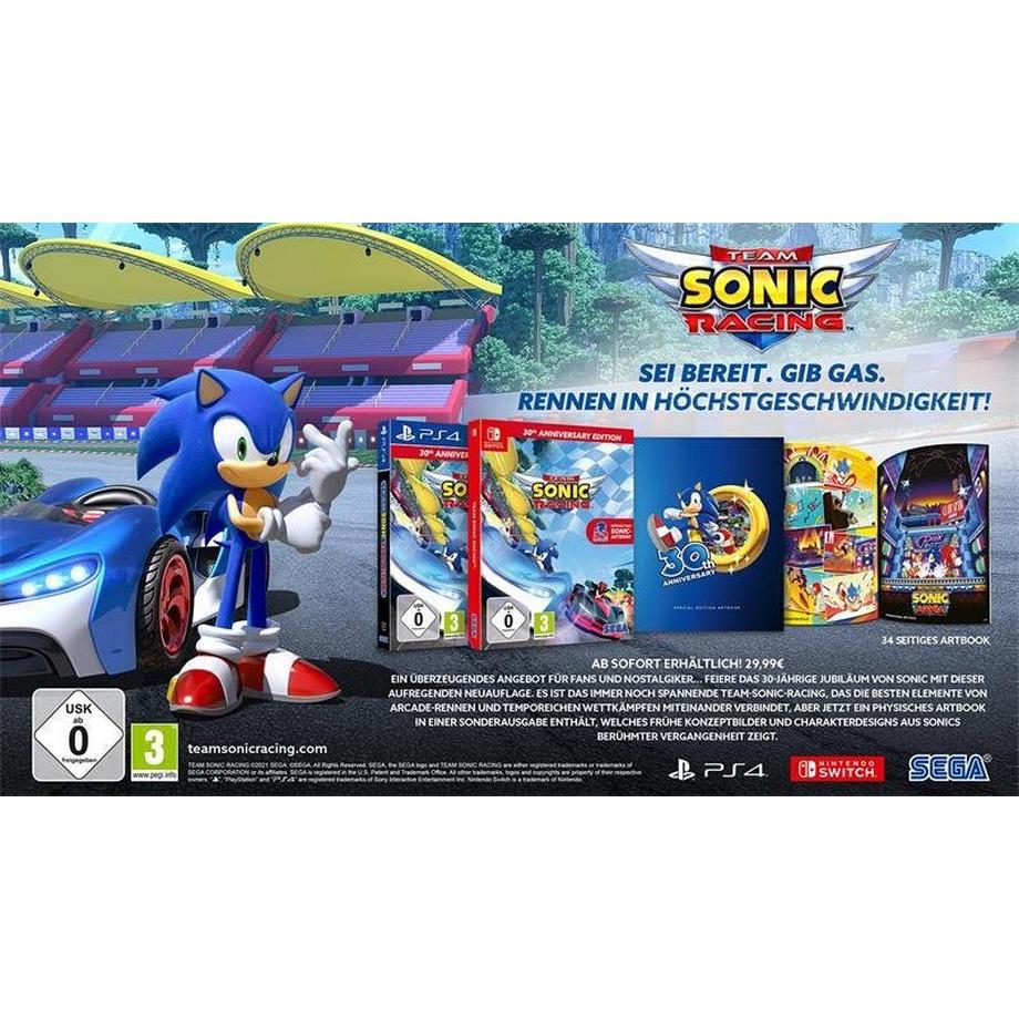 SEGA  SEGA Team Sonic Racing 30th Anniversary Edition Anniversaire Allemand, Anglais Nintendo Switch 