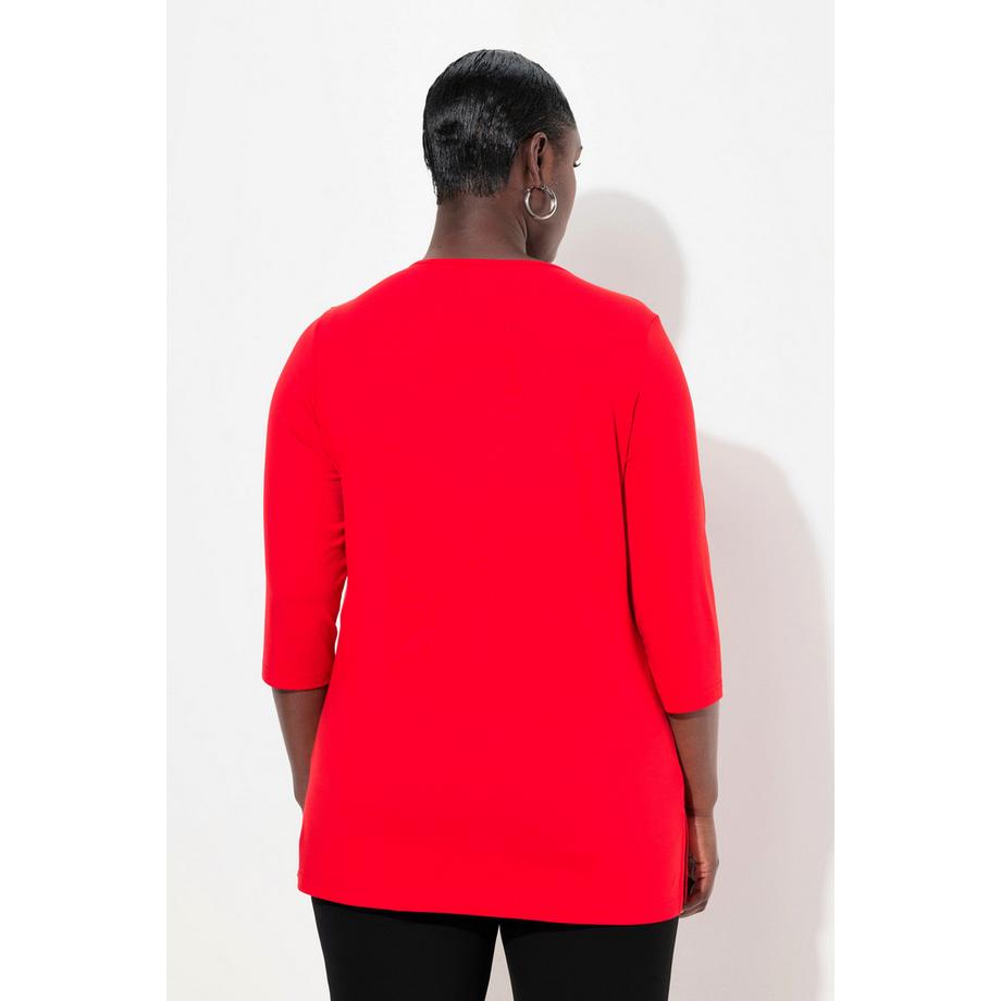 Ulla Popken Maglia Scollo Ampio Maniche 3/4  