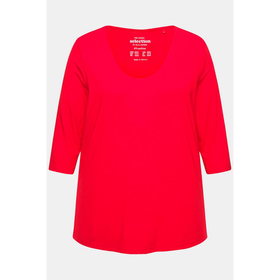 Ulla Popken Maglia Scollo Ampio Maniche 3/4  