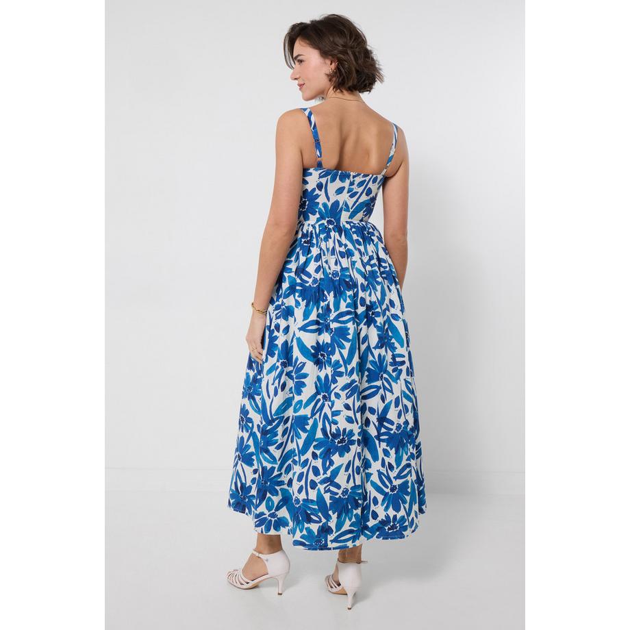 Joe Browns Robe Maxi Imprimée avec Bretelles Réglables  