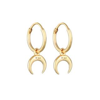 Elli  Boucles d'Oreilles Pendentif Dame Créole Demi-Lune Faucille Astro Look Tendance 