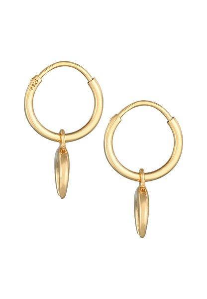 Elli  Boucles d'Oreilles Pendentif Dame Créole Demi-Lune Faucille Astro Look Tendance 