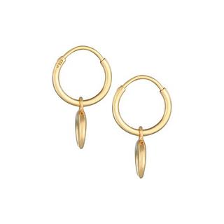 Elli  Boucles d'Oreilles Pendentif Dame Créole Demi-Lune Faucille Astro Look Tendance 