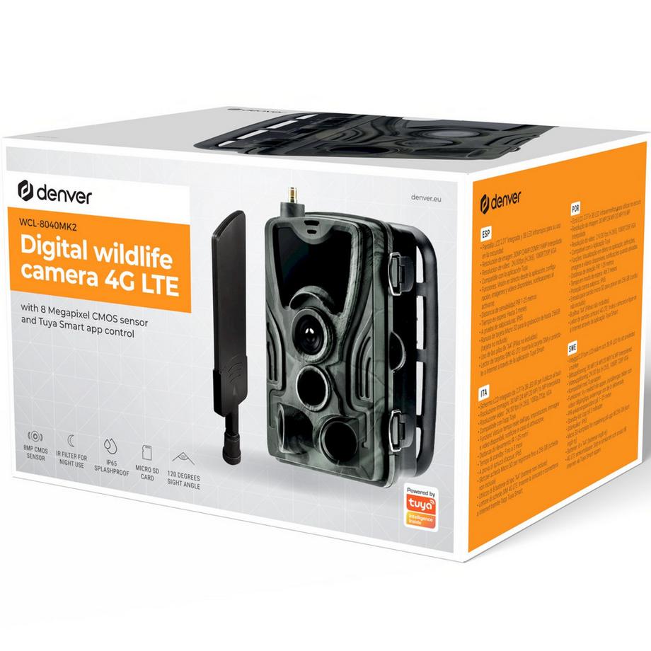DENVER  4G-Tuya-Kamera mit 8-Megapixel-CMOS-Sensor 