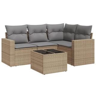 VidaXL set divano da giardino Polirattan  