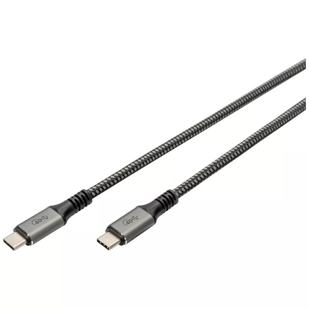 DIGITUS USB 4.0 Anschlusskabel, USB-C - USB-C, 1,0 m