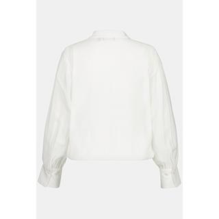 Ulla Popken  Blusa in misto seta con scollo a V e maniche lunghe 