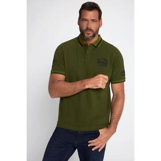 JP1880  Maglia polo in piqué con mezze maniche e applicazioni 