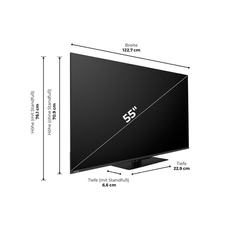 TOSHIBA  TV 55 pollici, 4K UHD, 55UV6F63DA 