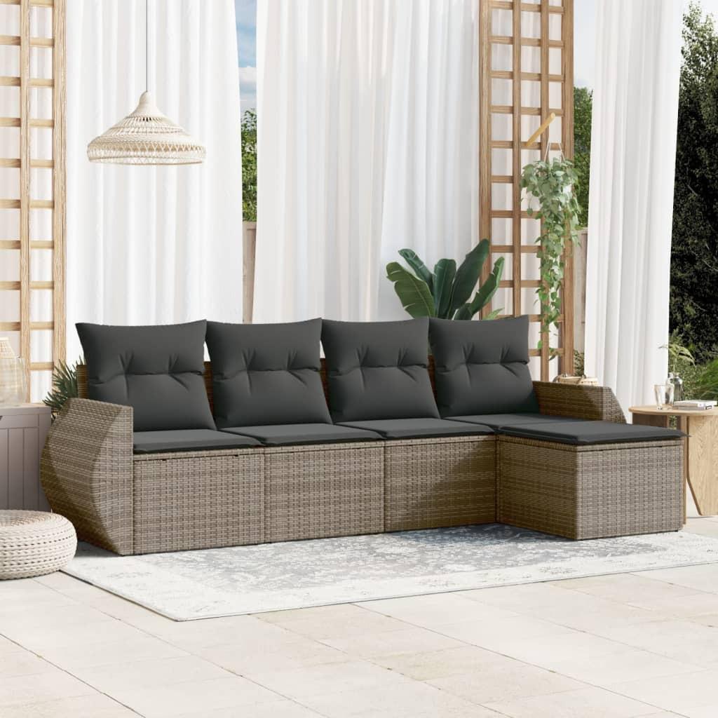 VidaXL set divano da giardino Polirattan  