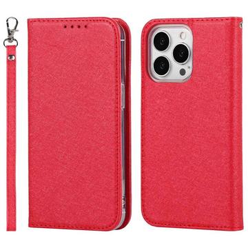iPhone 14 Pro Max - Silk Texture Flip Case rouge