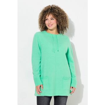 Pull col montant et cordon de serrage, poches et manches longues