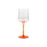 Vente-unique Set di 6 bicchieri da vino arancioni con piede - 27 cl - D. 9.5 x H.13cm - CORALY  