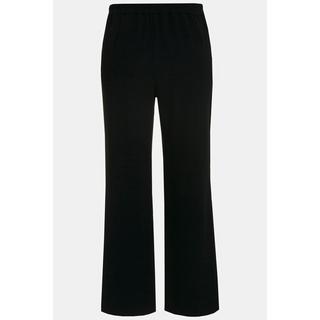 Ulla Popken  Pantalon de tailleur à jambe droite et large. Taille élastique 